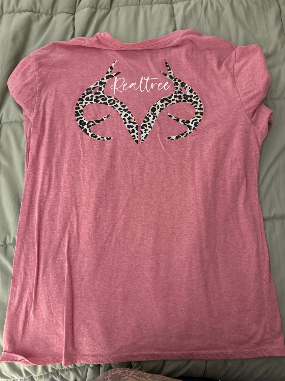 Realtree Mauve Crewneck Tee with White Logo